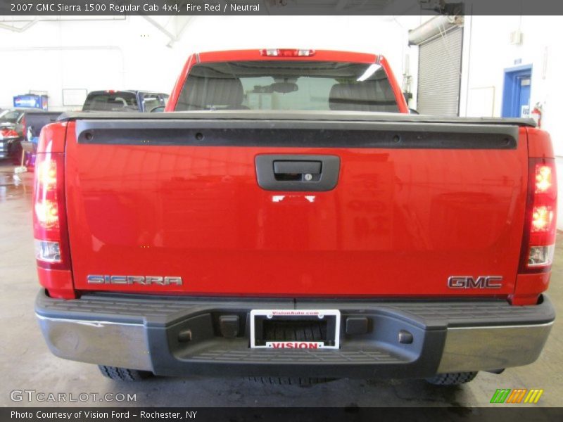 Fire Red / Neutral 2007 GMC Sierra 1500 Regular Cab 4x4