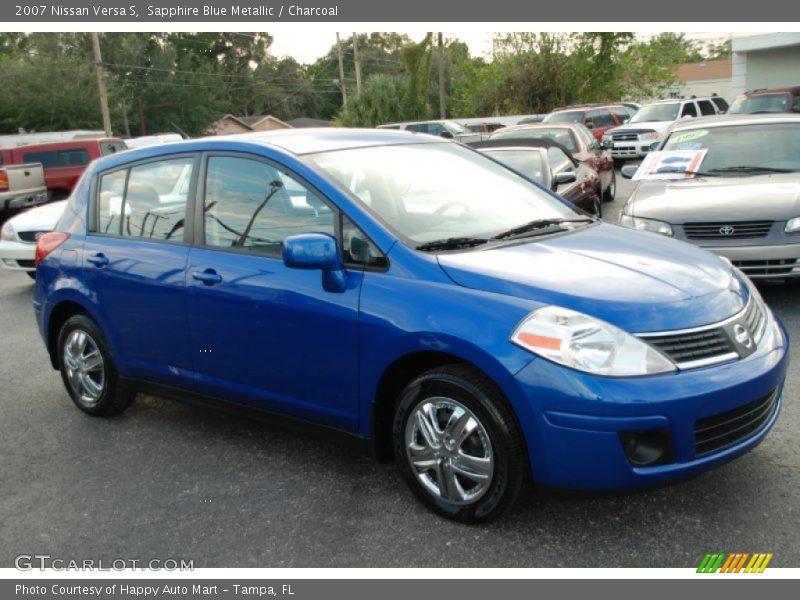 Sapphire Blue Metallic / Charcoal 2007 Nissan Versa S