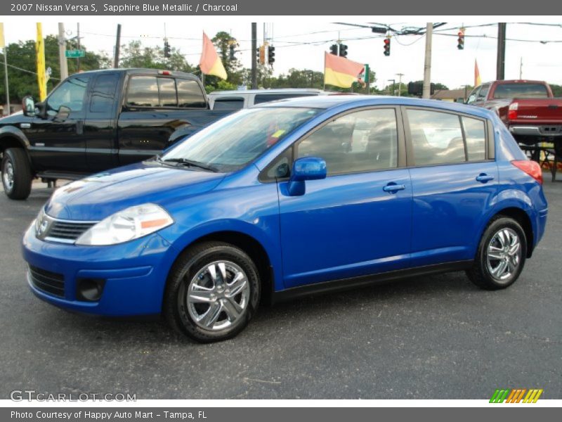Sapphire Blue Metallic / Charcoal 2007 Nissan Versa S