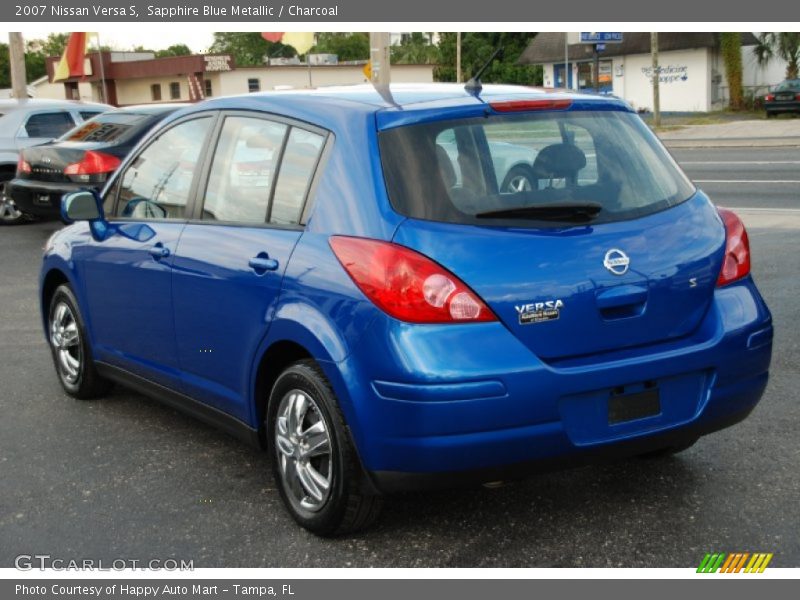 Sapphire Blue Metallic / Charcoal 2007 Nissan Versa S