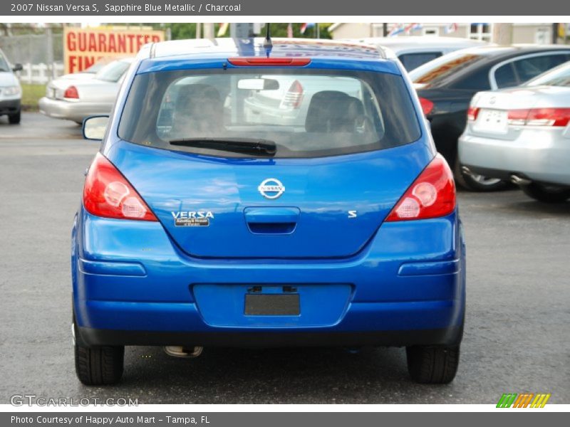 Sapphire Blue Metallic / Charcoal 2007 Nissan Versa S