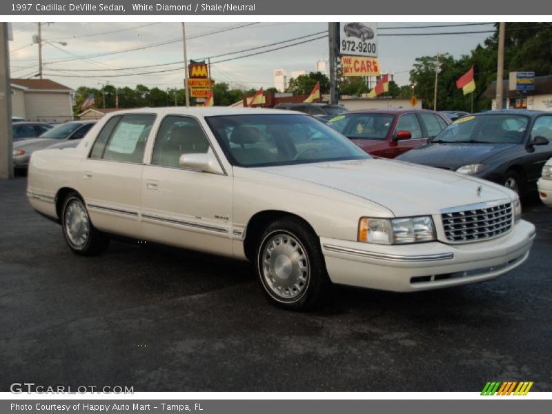 White Diamond / Shale/Neutral 1997 Cadillac DeVille Sedan