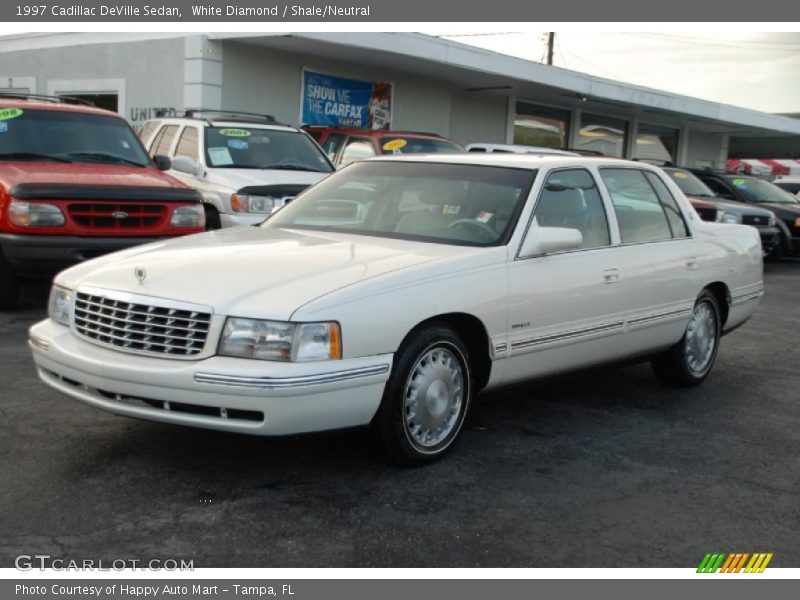 White Diamond / Shale/Neutral 1997 Cadillac DeVille Sedan