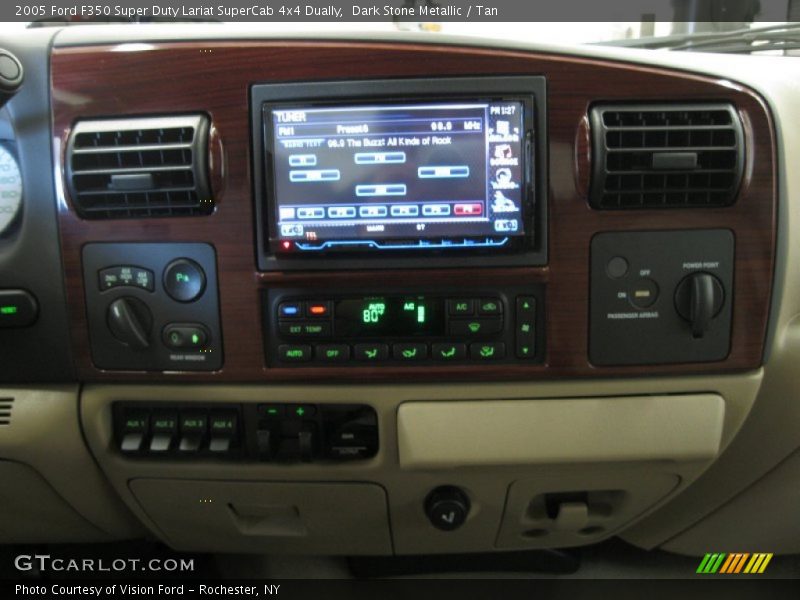 Dark Stone Metallic / Tan 2005 Ford F350 Super Duty Lariat SuperCab 4x4 Dually