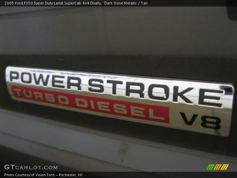 Dark Stone Metallic / Tan 2005 Ford F350 Super Duty Lariat SuperCab 4x4 Dually