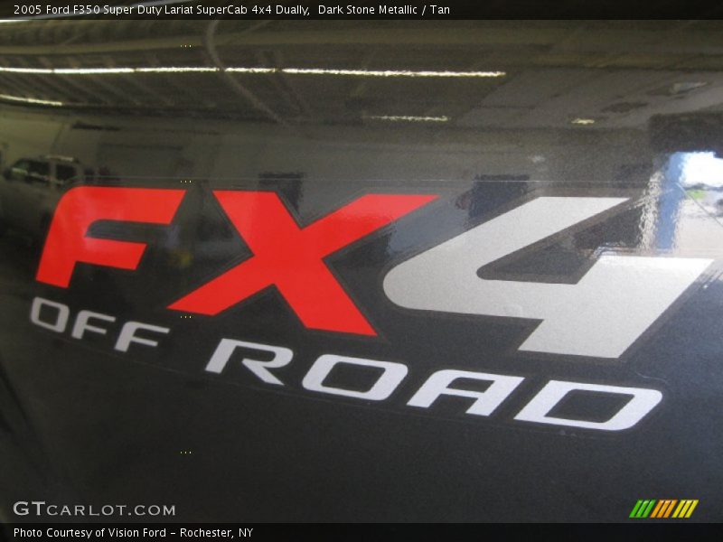 Dark Stone Metallic / Tan 2005 Ford F350 Super Duty Lariat SuperCab 4x4 Dually