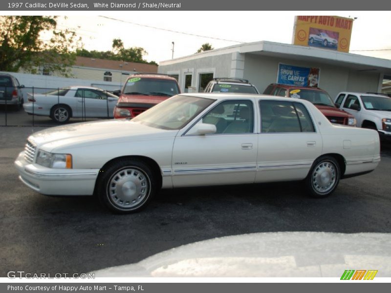 White Diamond / Shale/Neutral 1997 Cadillac DeVille Sedan