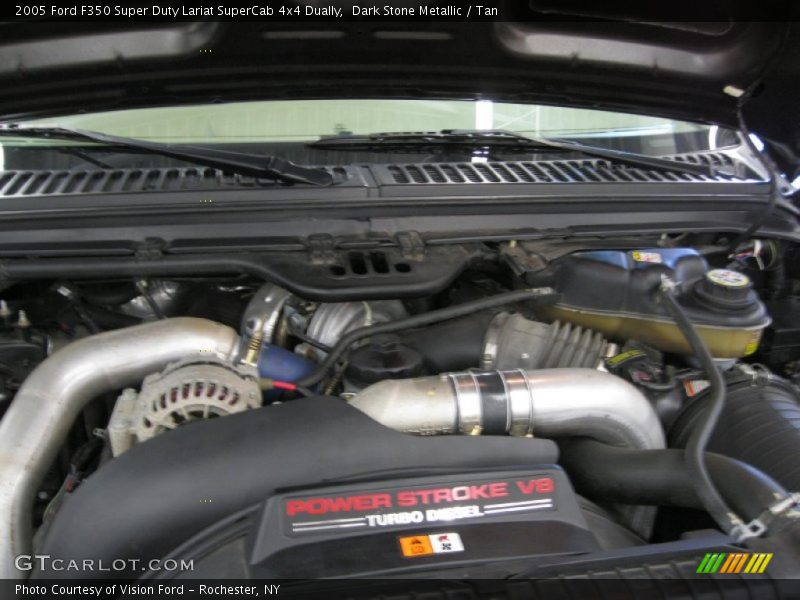 Dark Stone Metallic / Tan 2005 Ford F350 Super Duty Lariat SuperCab 4x4 Dually