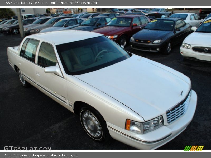 White Diamond / Shale/Neutral 1997 Cadillac DeVille Sedan