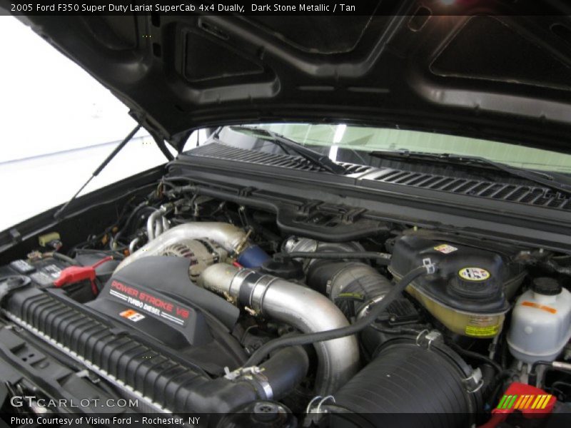 Dark Stone Metallic / Tan 2005 Ford F350 Super Duty Lariat SuperCab 4x4 Dually