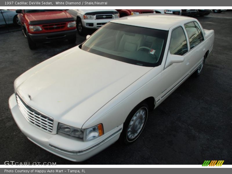 White Diamond / Shale/Neutral 1997 Cadillac DeVille Sedan