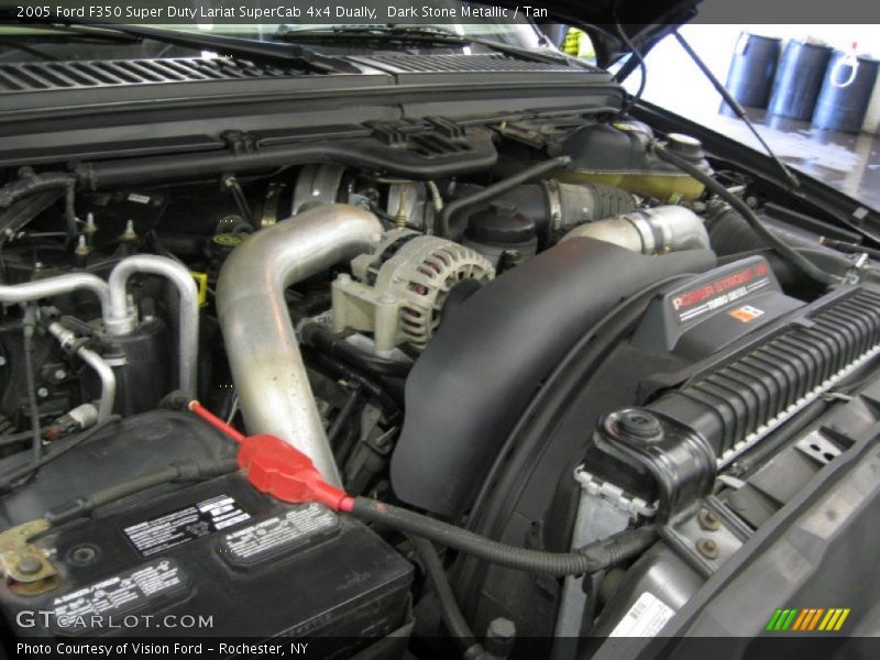 Dark Stone Metallic / Tan 2005 Ford F350 Super Duty Lariat SuperCab 4x4 Dually