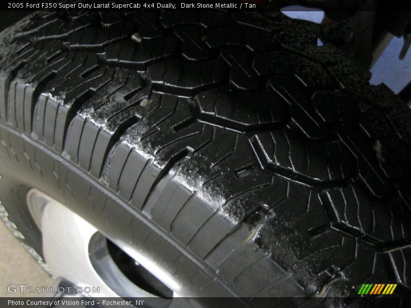 Dark Stone Metallic / Tan 2005 Ford F350 Super Duty Lariat SuperCab 4x4 Dually