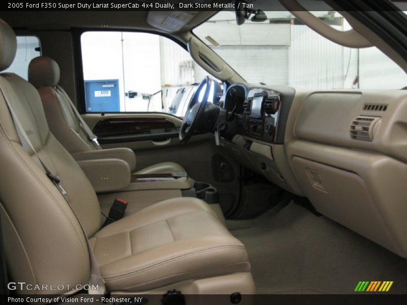 Dark Stone Metallic / Tan 2005 Ford F350 Super Duty Lariat SuperCab 4x4 Dually