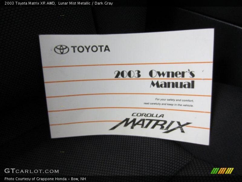 Lunar Mist Metallic / Dark Gray 2003 Toyota Matrix XR AWD