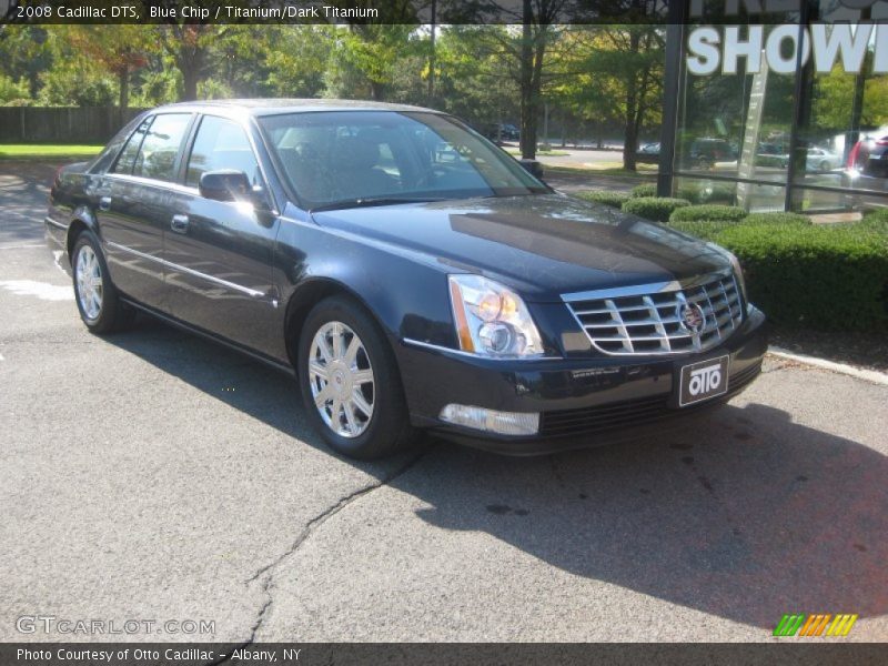 Blue Chip / Titanium/Dark Titanium 2008 Cadillac DTS
