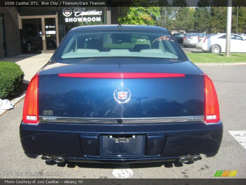 Blue Chip / Titanium/Dark Titanium 2008 Cadillac DTS