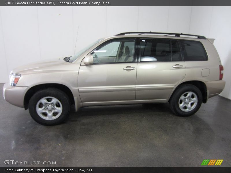 Sonora Gold Pearl / Ivory Beige 2007 Toyota Highlander 4WD