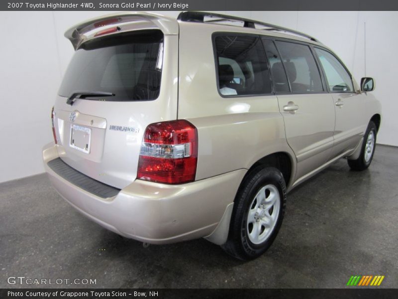 Sonora Gold Pearl / Ivory Beige 2007 Toyota Highlander 4WD