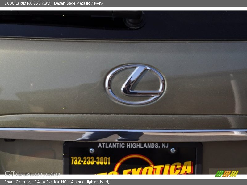 Desert Sage Metallic / Ivory 2008 Lexus RX 350 AWD