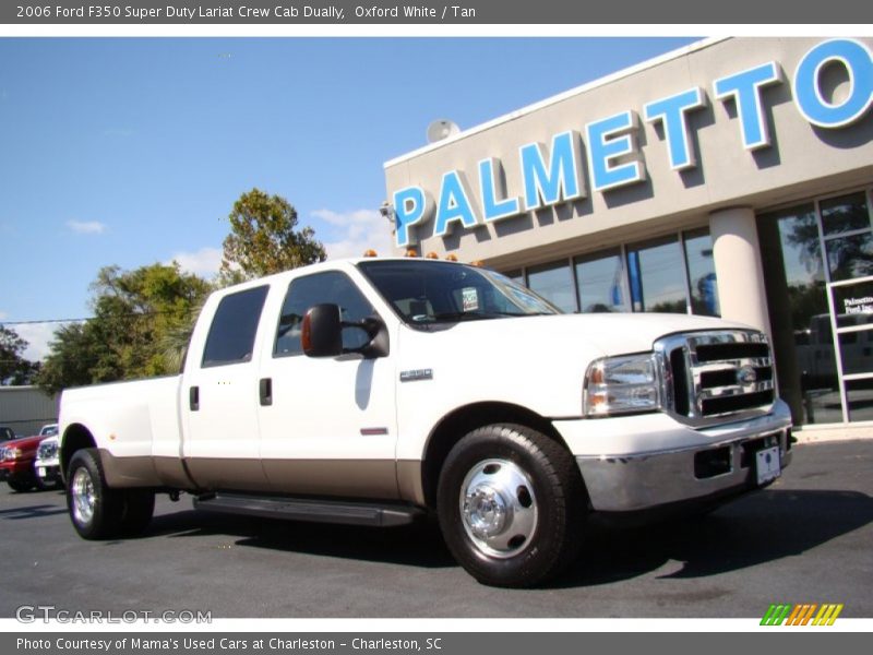 Oxford White / Tan 2006 Ford F350 Super Duty Lariat Crew Cab Dually