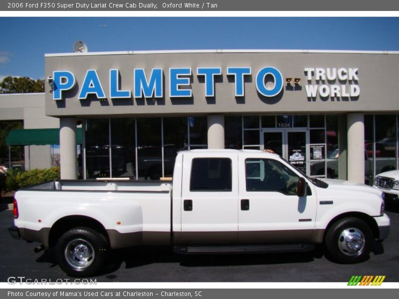 Oxford White / Tan 2006 Ford F350 Super Duty Lariat Crew Cab Dually