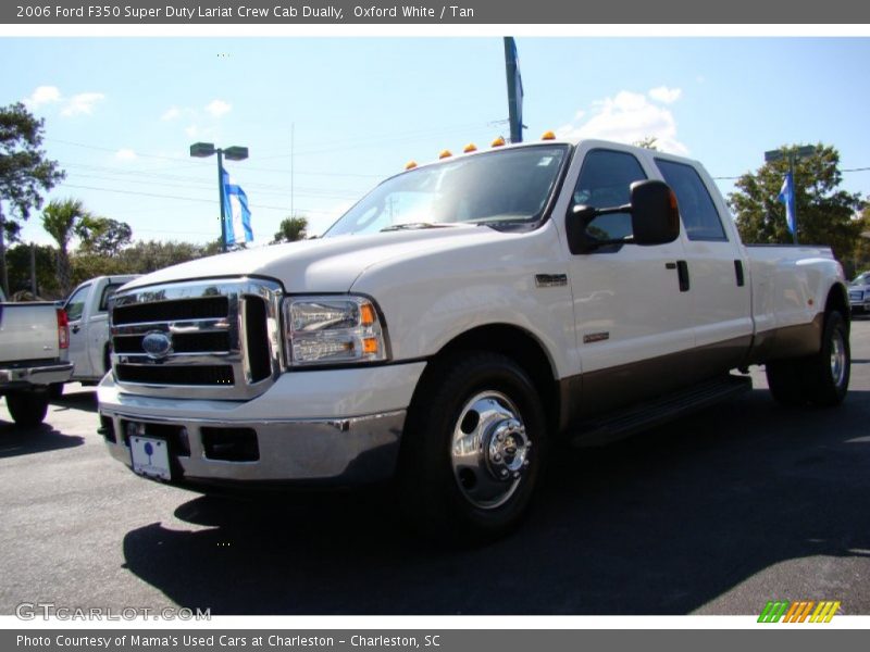 Oxford White / Tan 2006 Ford F350 Super Duty Lariat Crew Cab Dually