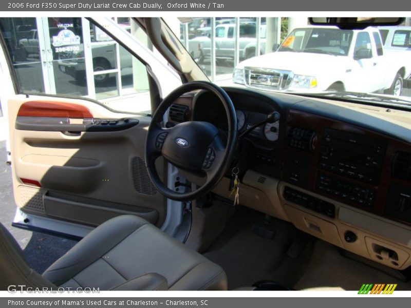 Oxford White / Tan 2006 Ford F350 Super Duty Lariat Crew Cab Dually