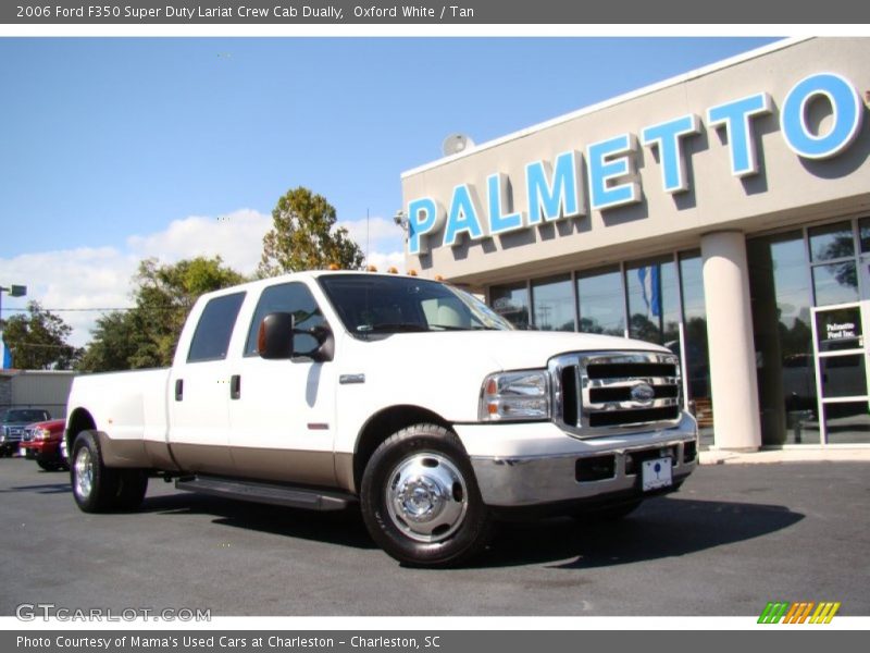 Oxford White / Tan 2006 Ford F350 Super Duty Lariat Crew Cab Dually