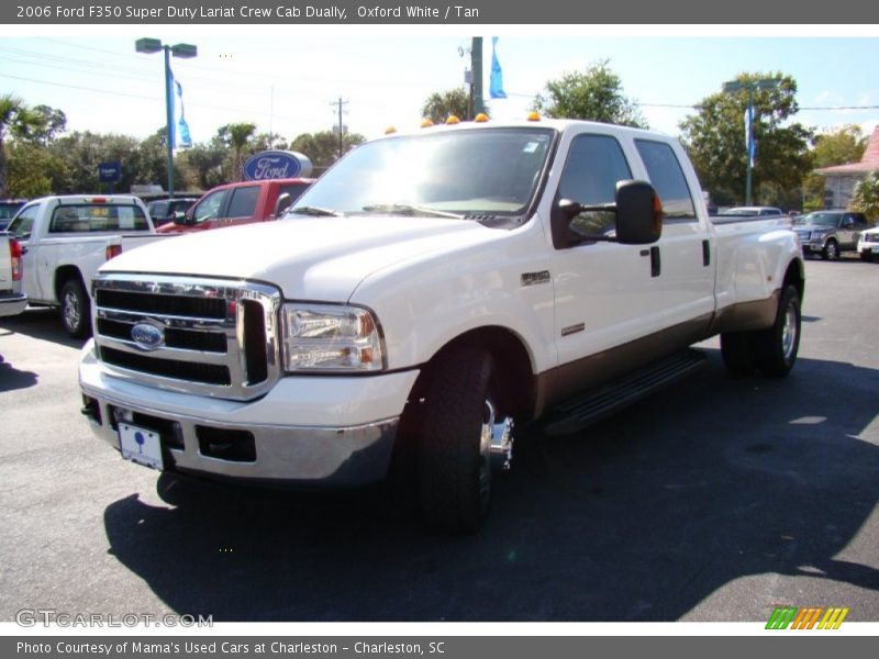 Oxford White / Tan 2006 Ford F350 Super Duty Lariat Crew Cab Dually