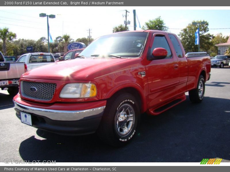 Bright Red / Medium Parchment 2000 Ford F150 Lariat Extended Cab