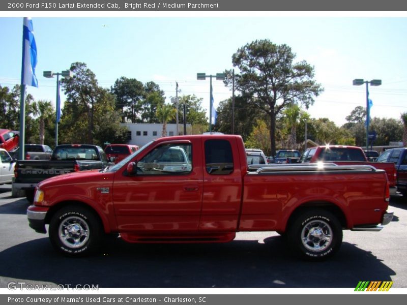 Bright Red / Medium Parchment 2000 Ford F150 Lariat Extended Cab