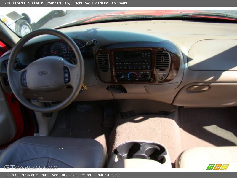 Bright Red / Medium Parchment 2000 Ford F150 Lariat Extended Cab
