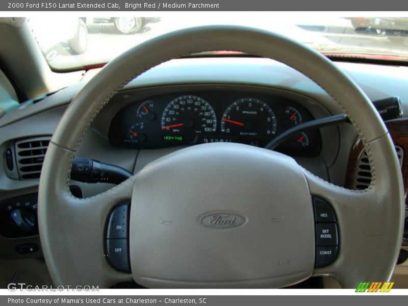 Bright Red / Medium Parchment 2000 Ford F150 Lariat Extended Cab