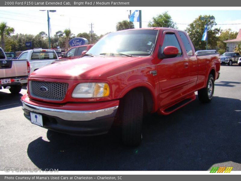 Bright Red / Medium Parchment 2000 Ford F150 Lariat Extended Cab