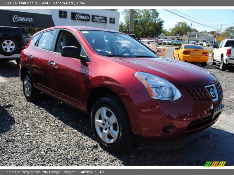 Venom Red / Gray 2010 Nissan Rogue S AWD