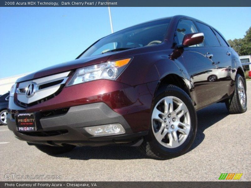 Dark Cherry Pearl / Parchment 2008 Acura MDX Technology