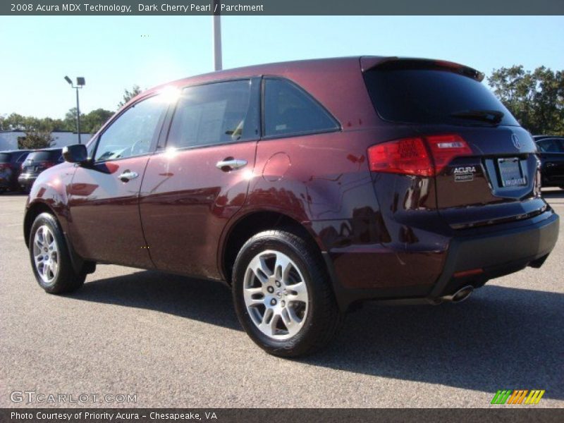 Dark Cherry Pearl / Parchment 2008 Acura MDX Technology