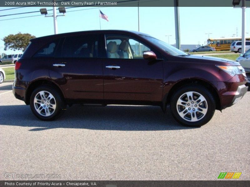 Dark Cherry Pearl / Parchment 2008 Acura MDX Technology