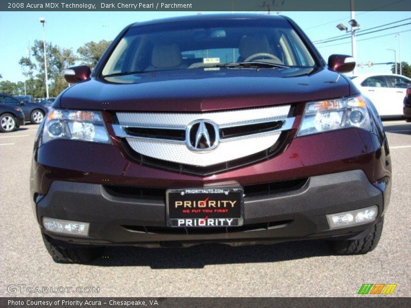 Dark Cherry Pearl / Parchment 2008 Acura MDX Technology