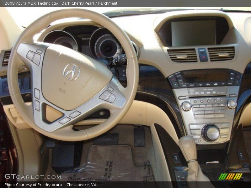 Dark Cherry Pearl / Parchment 2008 Acura MDX Technology