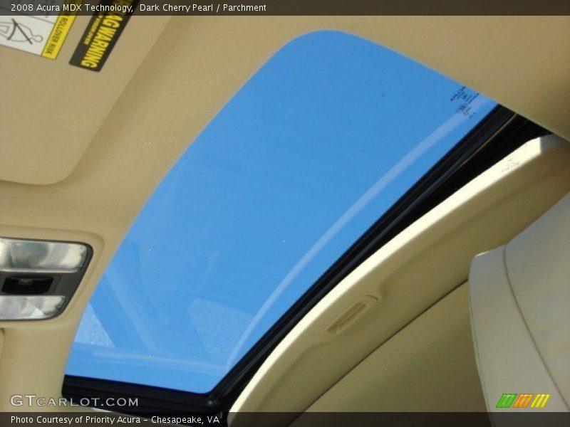Dark Cherry Pearl / Parchment 2008 Acura MDX Technology