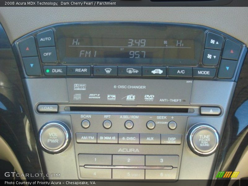 Dark Cherry Pearl / Parchment 2008 Acura MDX Technology