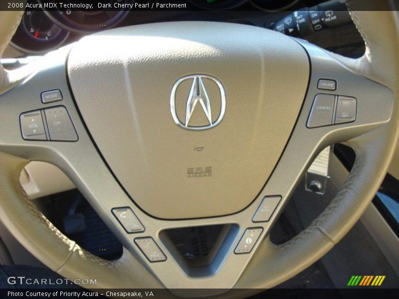 Dark Cherry Pearl / Parchment 2008 Acura MDX Technology