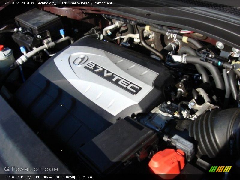 Dark Cherry Pearl / Parchment 2008 Acura MDX Technology