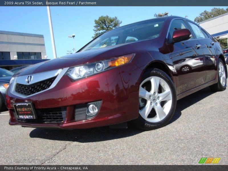 Basque Red Pearl / Parchment 2009 Acura TSX Sedan