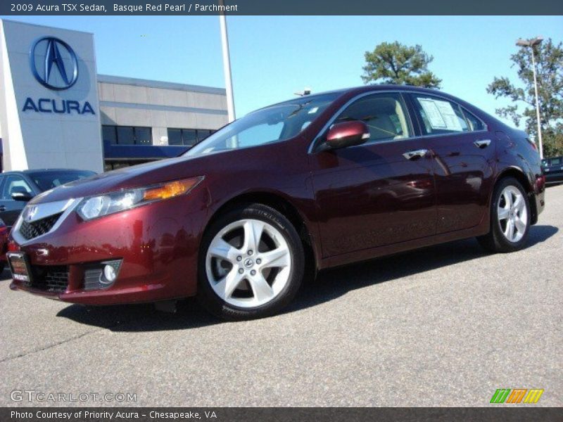 Basque Red Pearl / Parchment 2009 Acura TSX Sedan