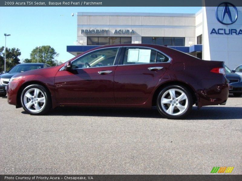 Basque Red Pearl / Parchment 2009 Acura TSX Sedan