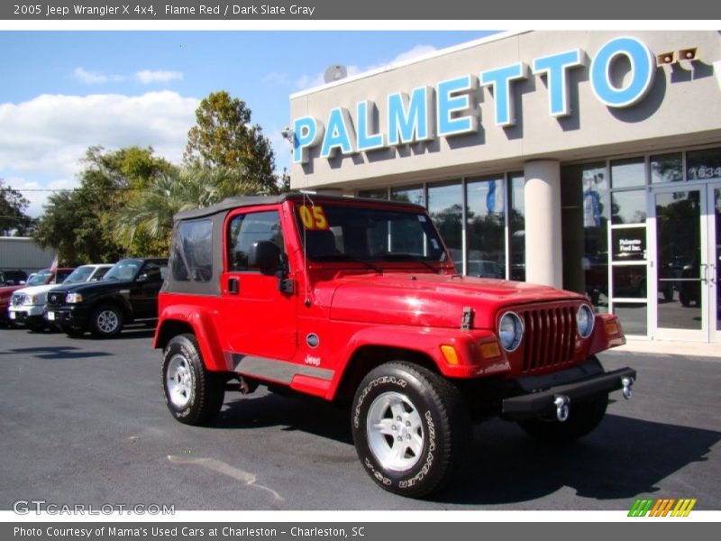 Flame Red / Dark Slate Gray 2005 Jeep Wrangler X 4x4
