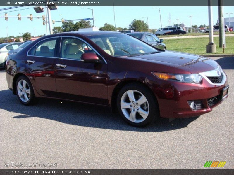 Basque Red Pearl / Parchment 2009 Acura TSX Sedan